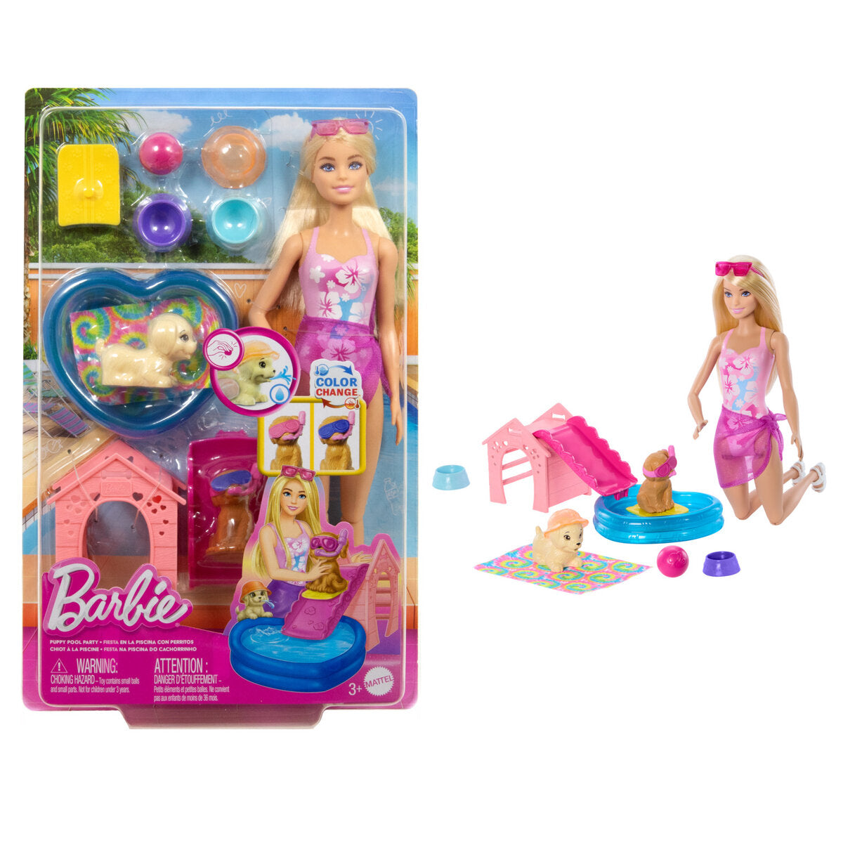 Barbie Puppy Pool Party - Aloha Blonde