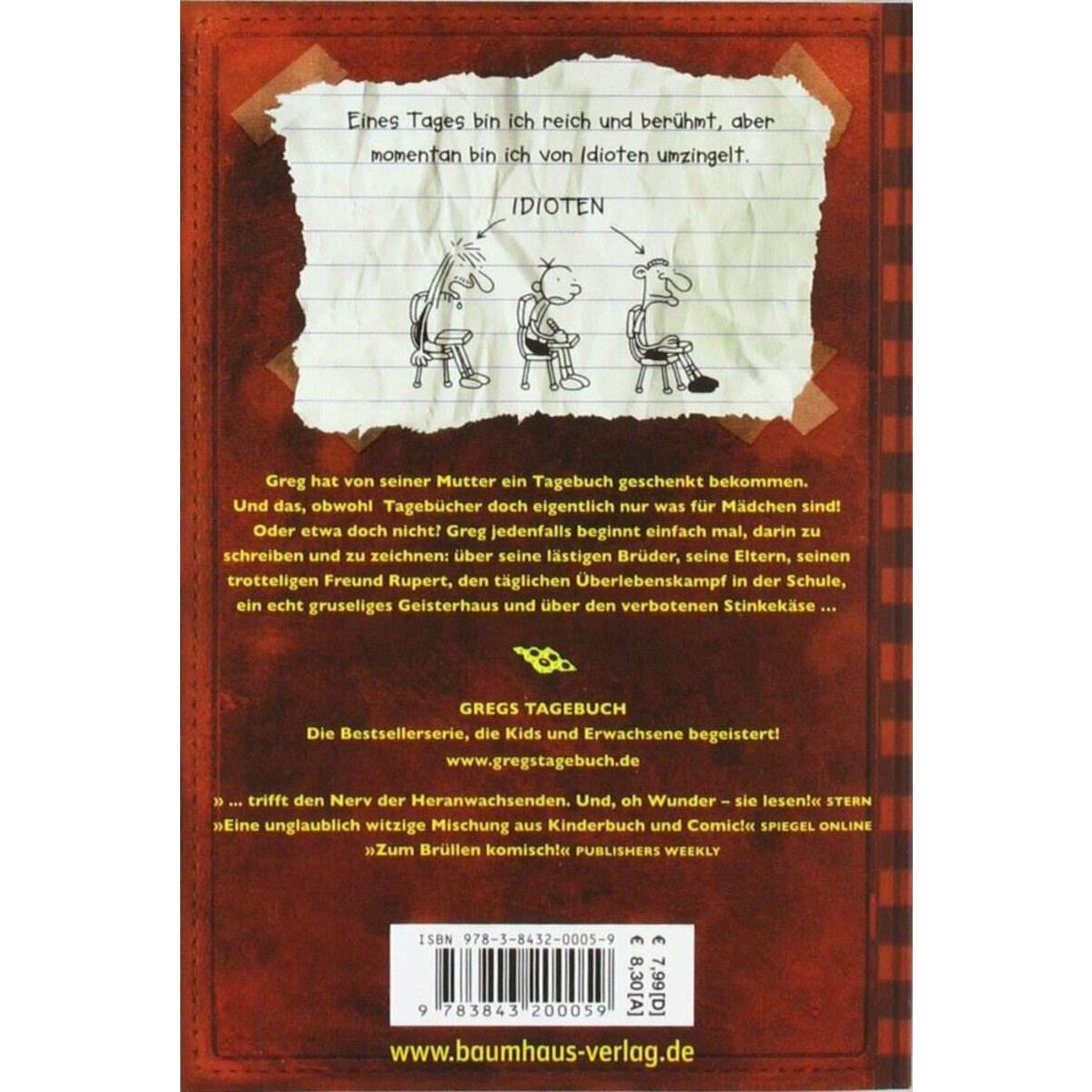 Baumhaus VerlagGregs Tagebuch Band 1 Von Idioten umzingelt!, Taschenbuch