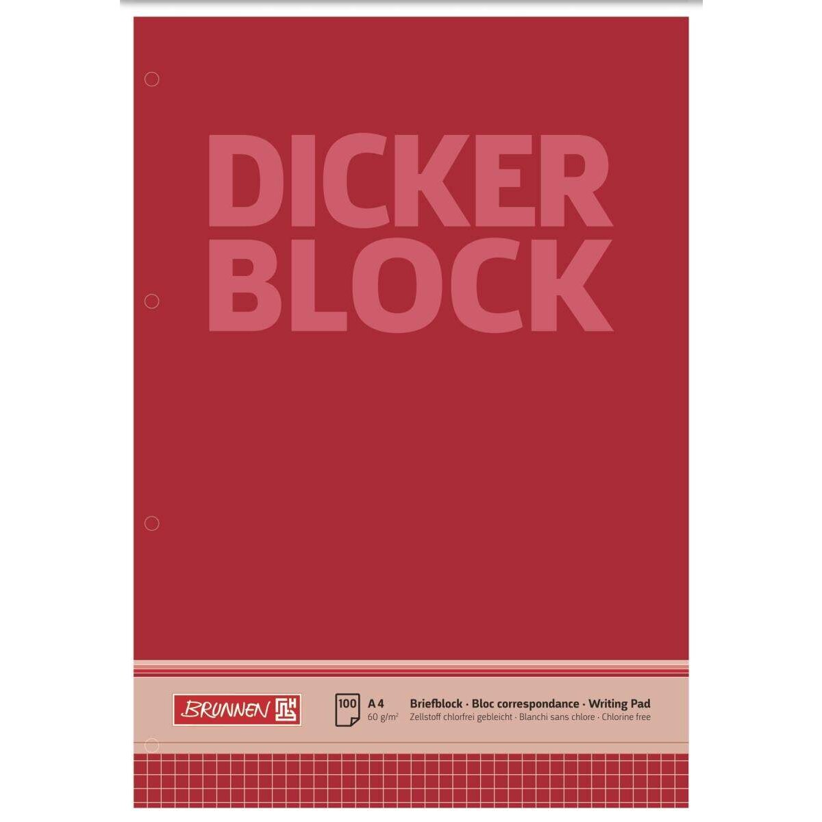 BRUNNEN Der dicke Block, 60g/m², A4, 100 Blatt