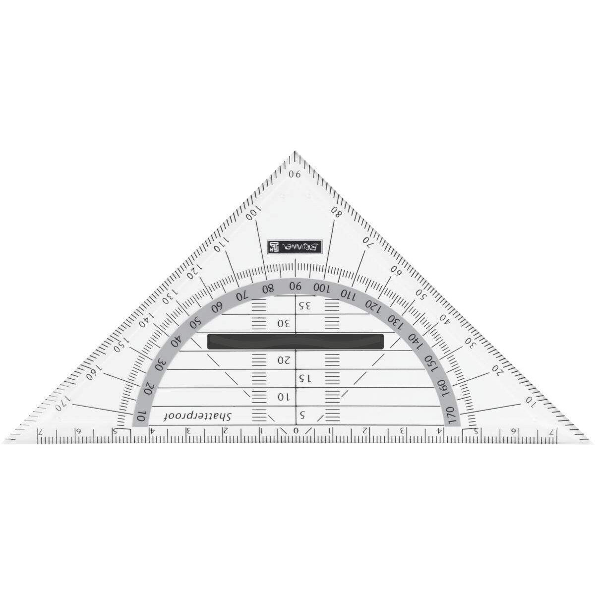 BRUNNEN Geometrie-Dreieck, bruchsicher Colour Code, onyx, 16cm