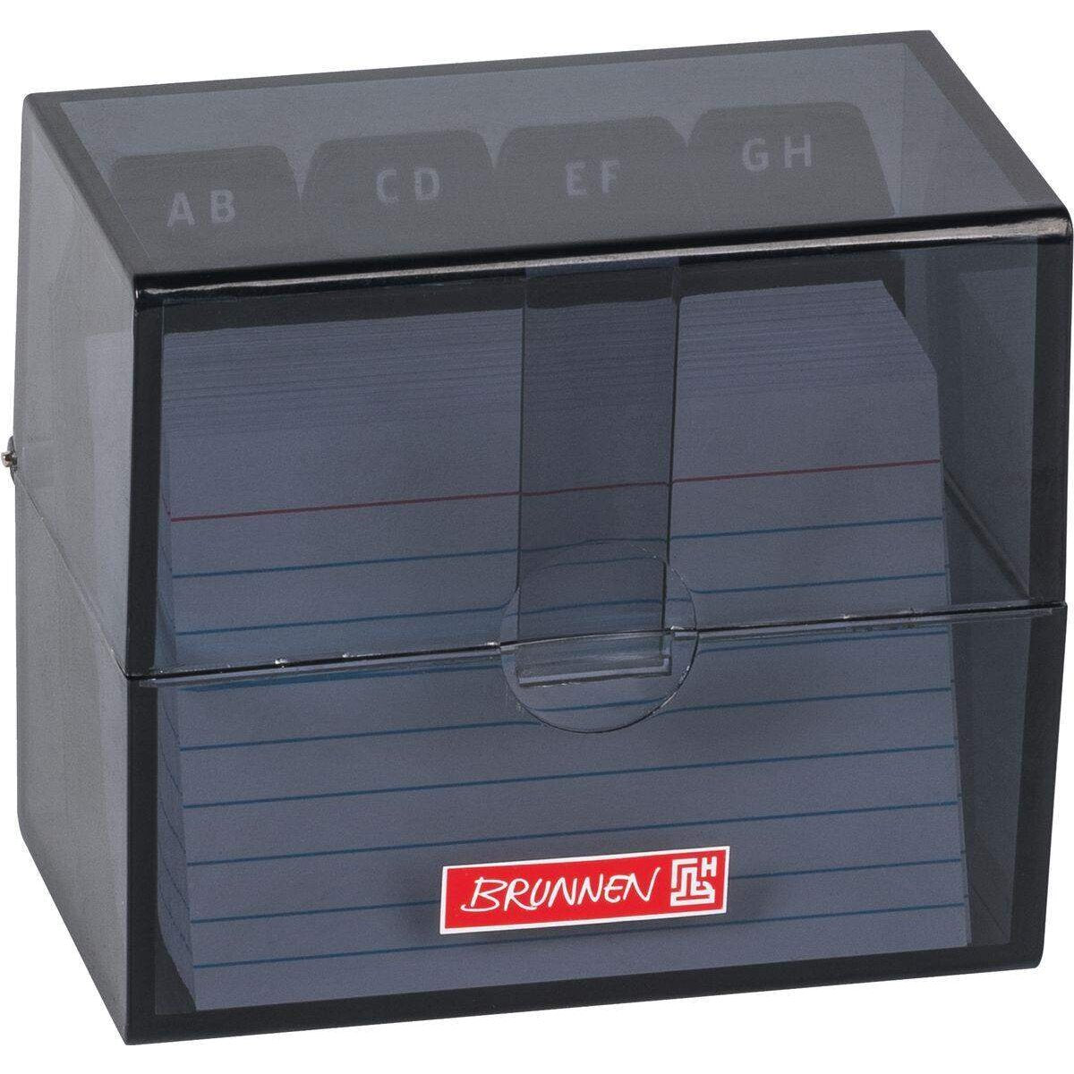 BRUNNEN Karteibox A8 gefüllt onyx