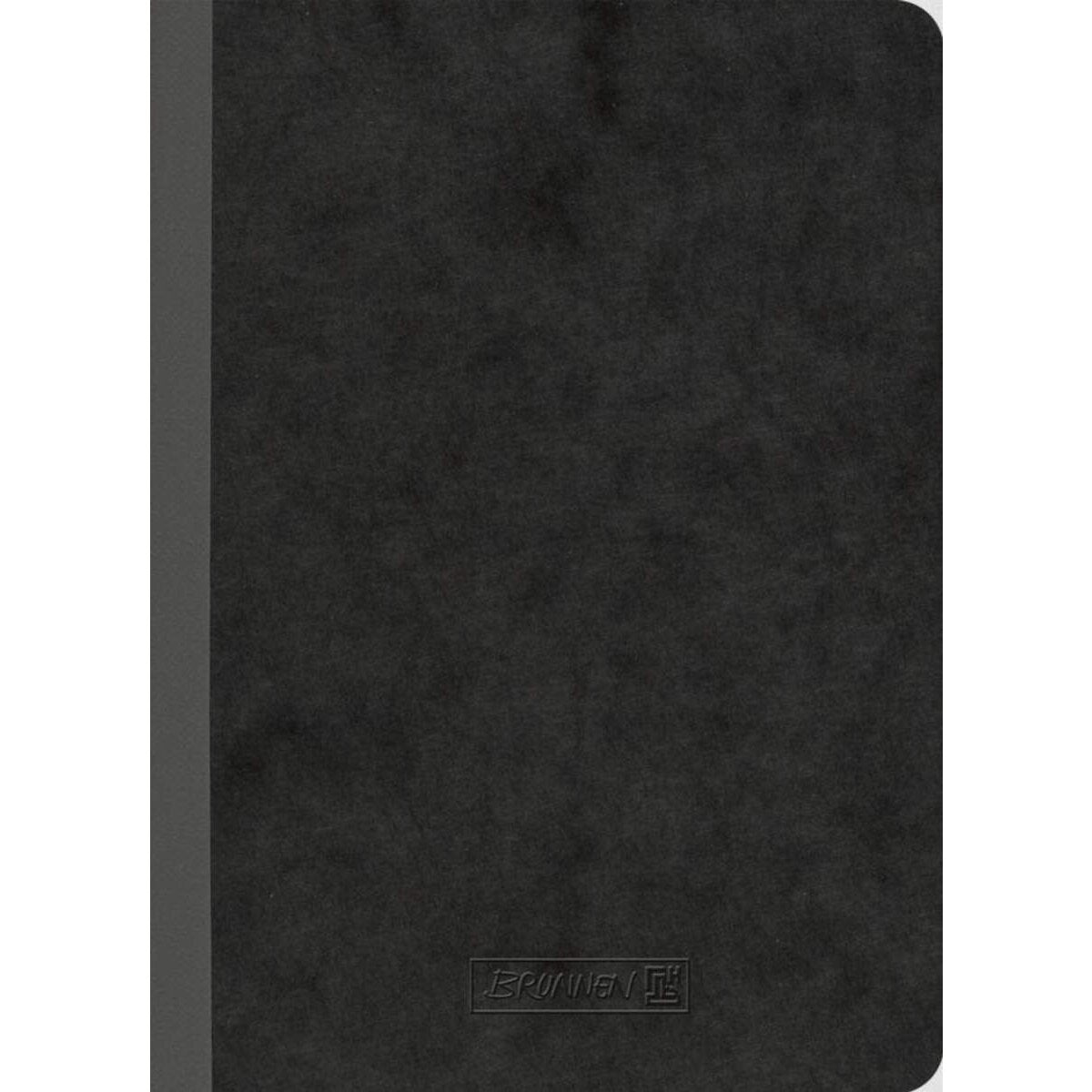 BRUNNEN Kladde A6 kariert 96Bl 90g Premium schwarz