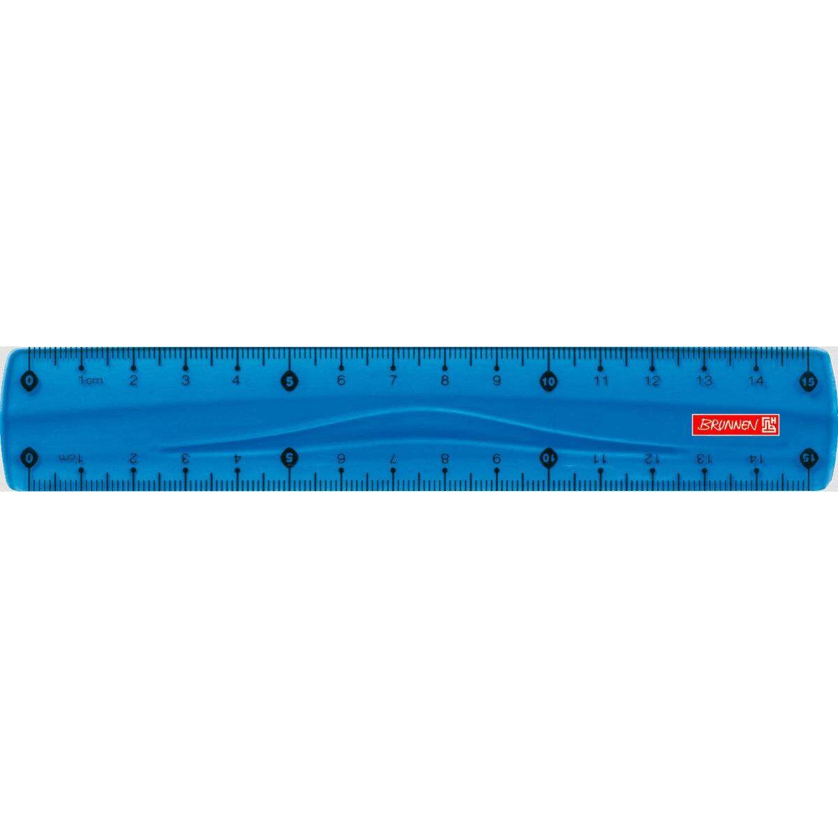 BRUNNEN Lineal 15cm azur