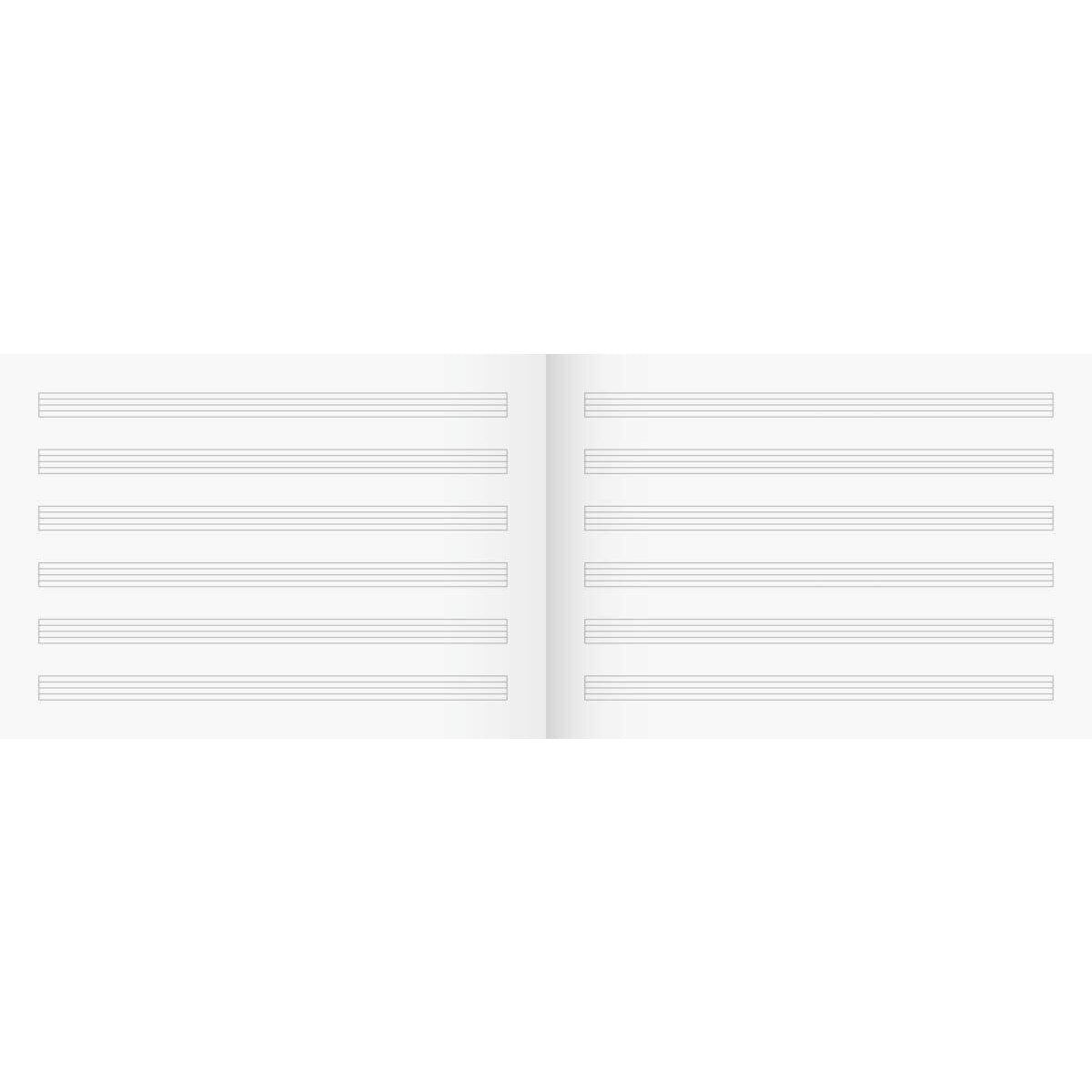 BRUNNEN Notenheft A5, 8 Blatt, Lineatur 14, mit Extraseiten