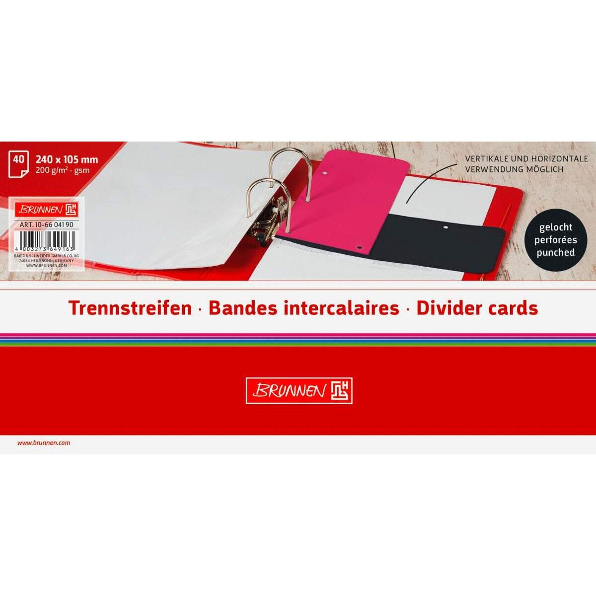 BRUNNEN Trennstreifen CC onyx