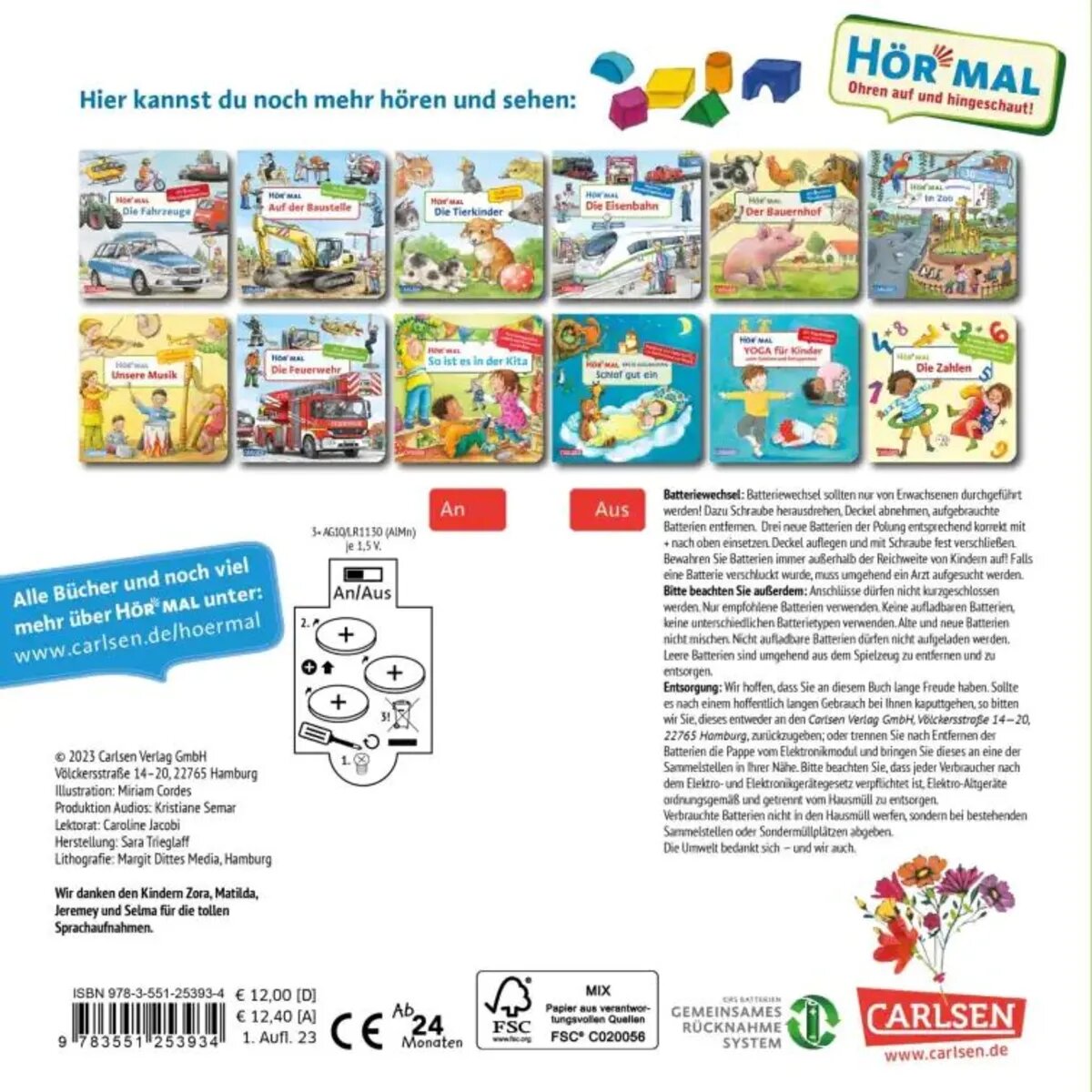 Carlsen Verlag Hör mal (Soundbuch): Die Farben
