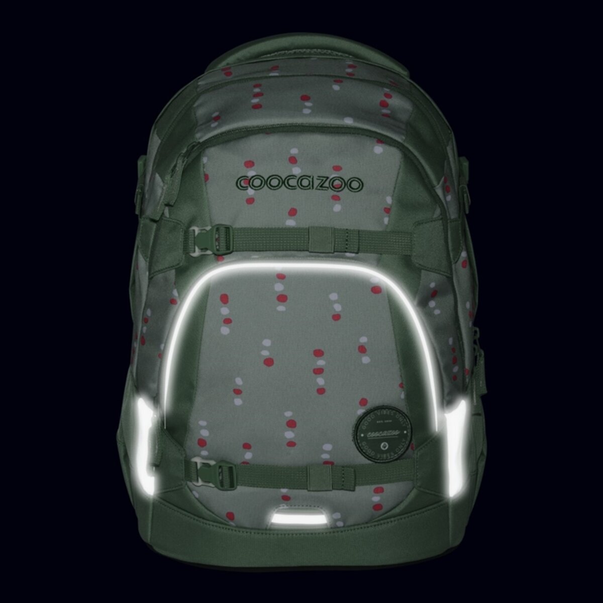 Coocazoo Rucksack MATE Dancing Dots grün 30 Liter