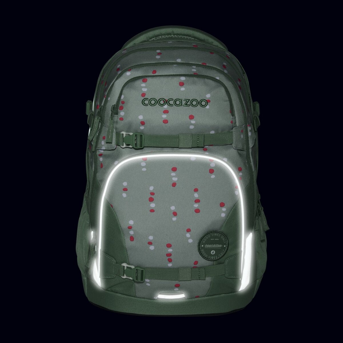Coocazoo Rucksack PORTER Dancing Dots grün 35 Liter