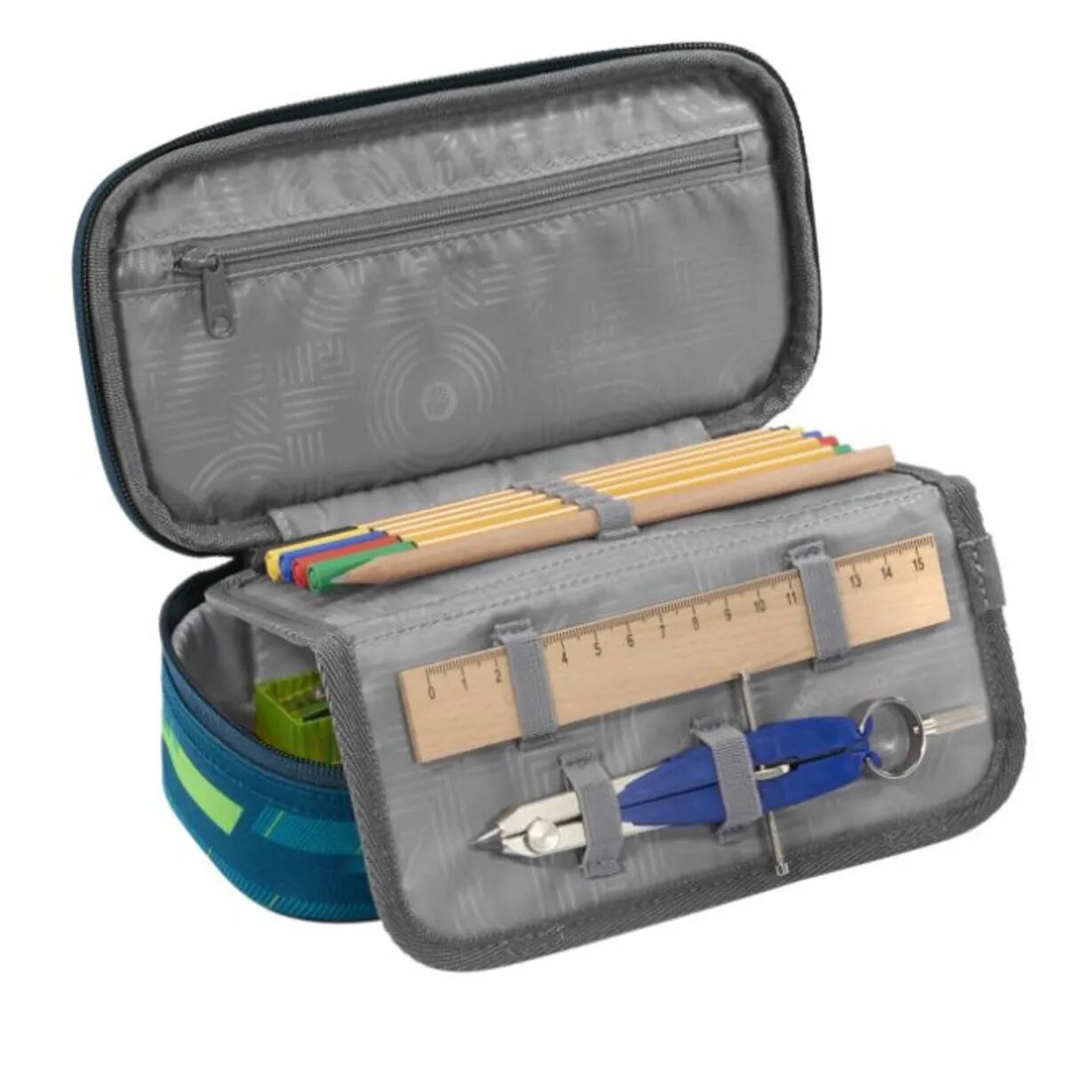 Coocazoo Schlampermäppchen, Lime Stripe