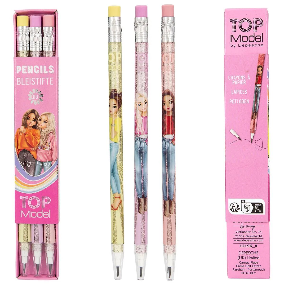 Depesche TOPModel Steckbleistift-Set, 1 Set, 2-fach sortiert