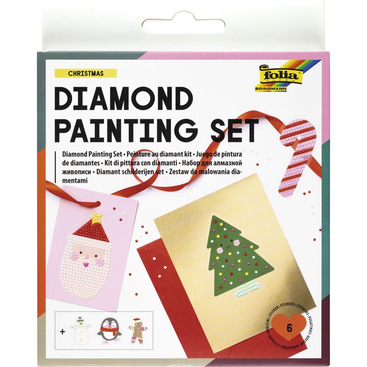 Diamond Painting Set Weihnachten, 6 Teile