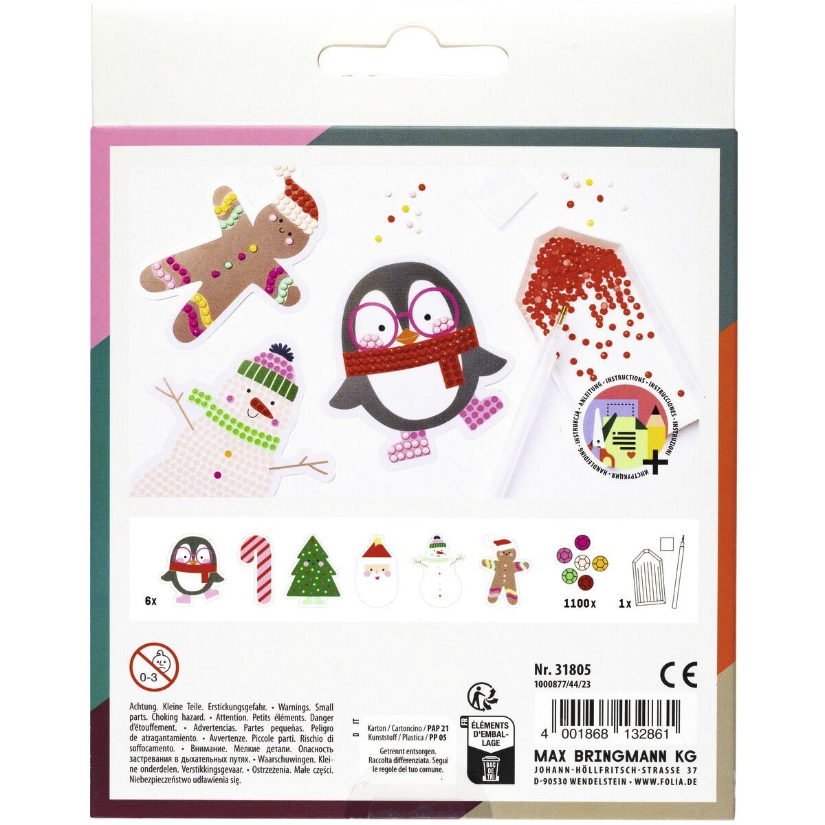 Diamond Painting Set Weihnachten, 6 Teile