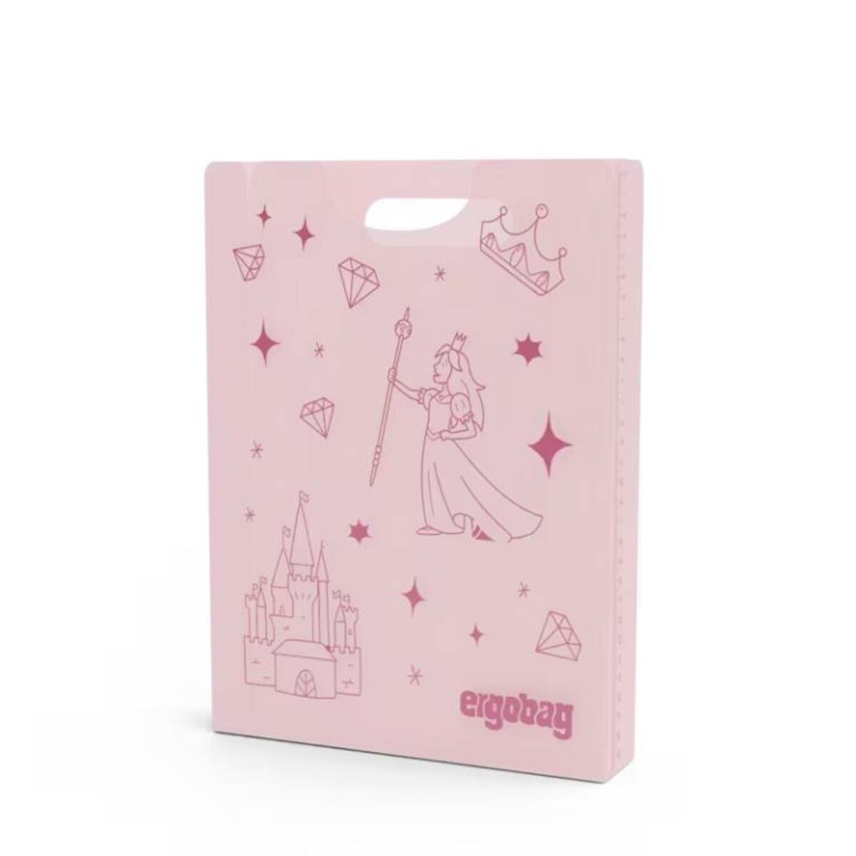 ergobag Heftebox mit Griff Königin DIN A4 rosa 24 x 31 x 5 cm