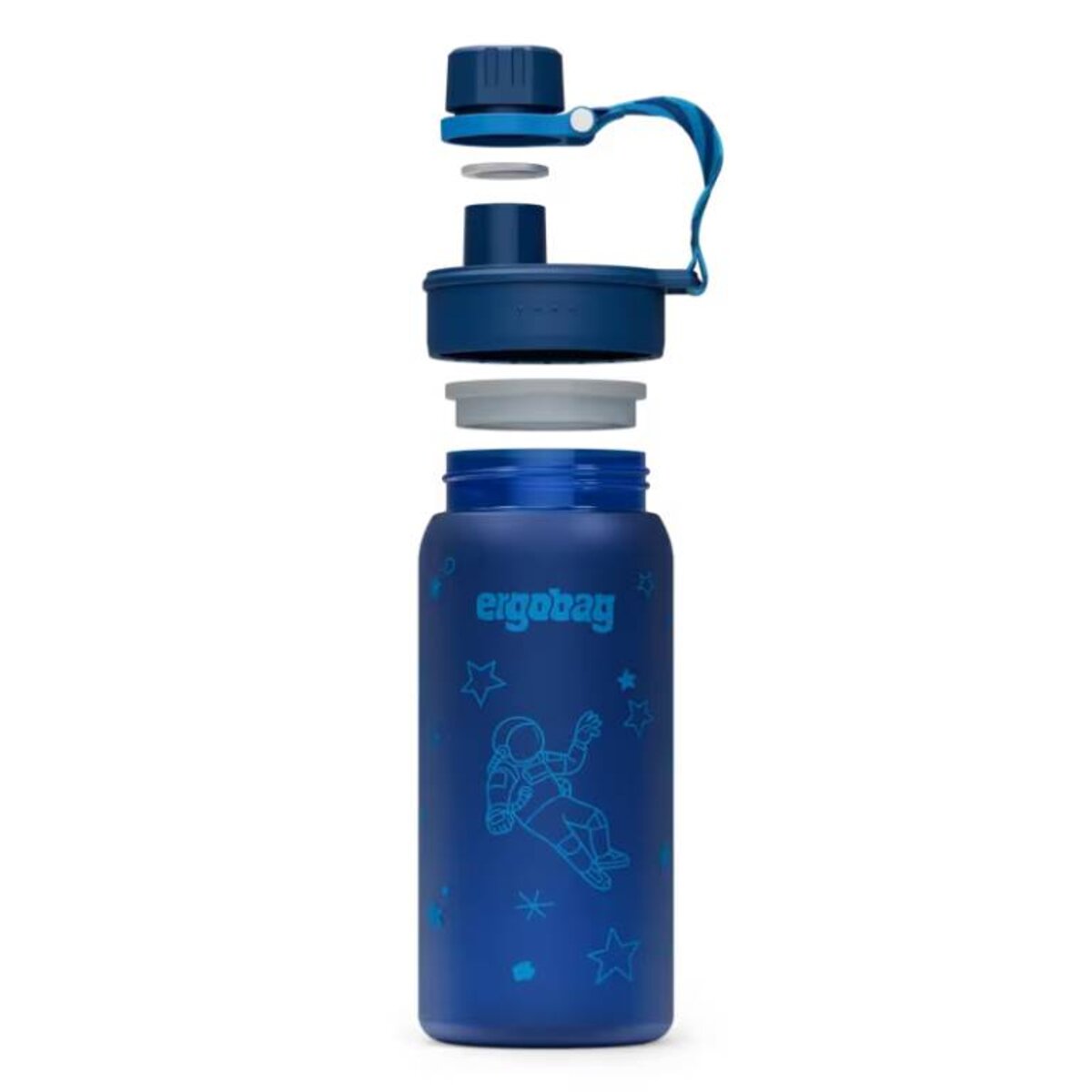 ergobag Trinkflasche Astronaut blau 0,55 Liter Kunststoff 7,2 x 20,5 x 7,2 cm
