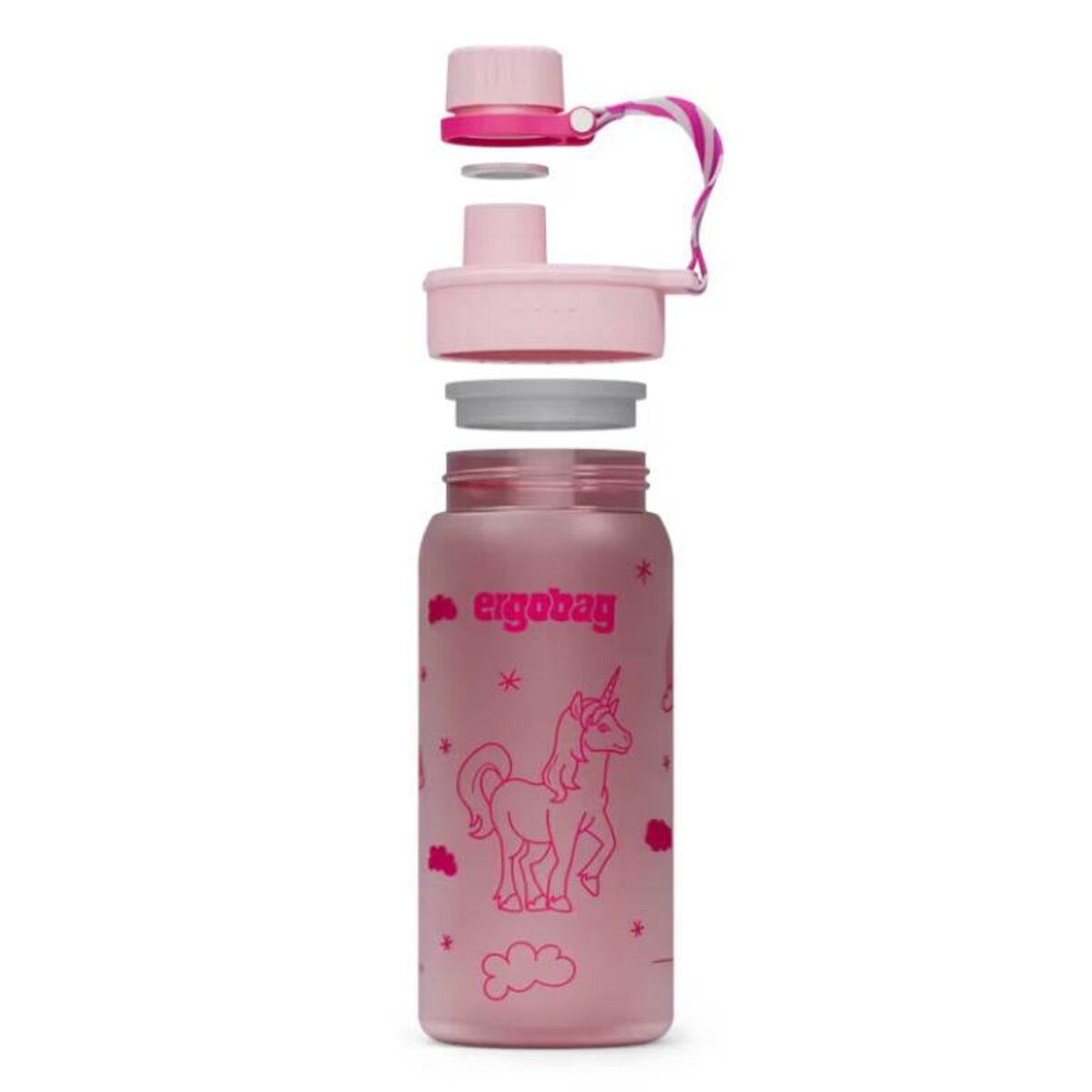 ergobag Trinkflasche Einhorn rosa 0,55 Liter Kunststoff 7.2 x 20.5 x 7.2 cm