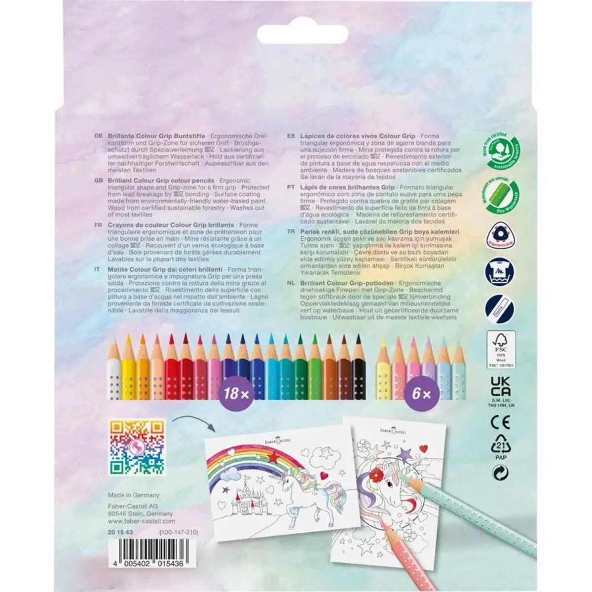 Faber-Castell Buntstift Colour Grip Einhorn 18+6