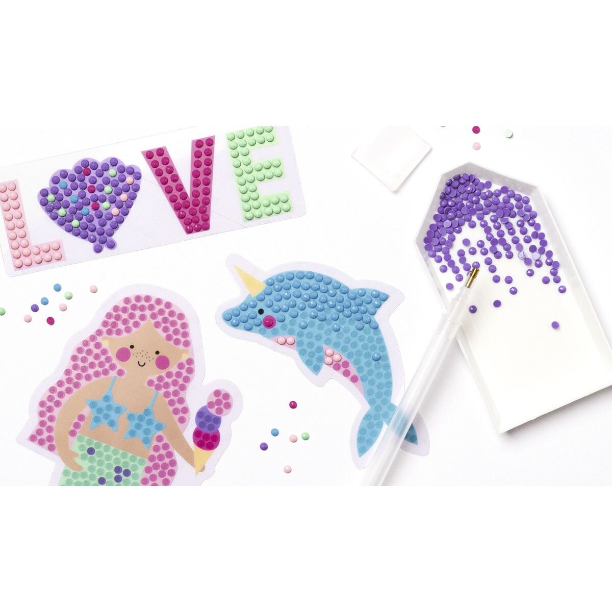 Folia Diamond Painting Set Meerjungfrau, 6 Teile