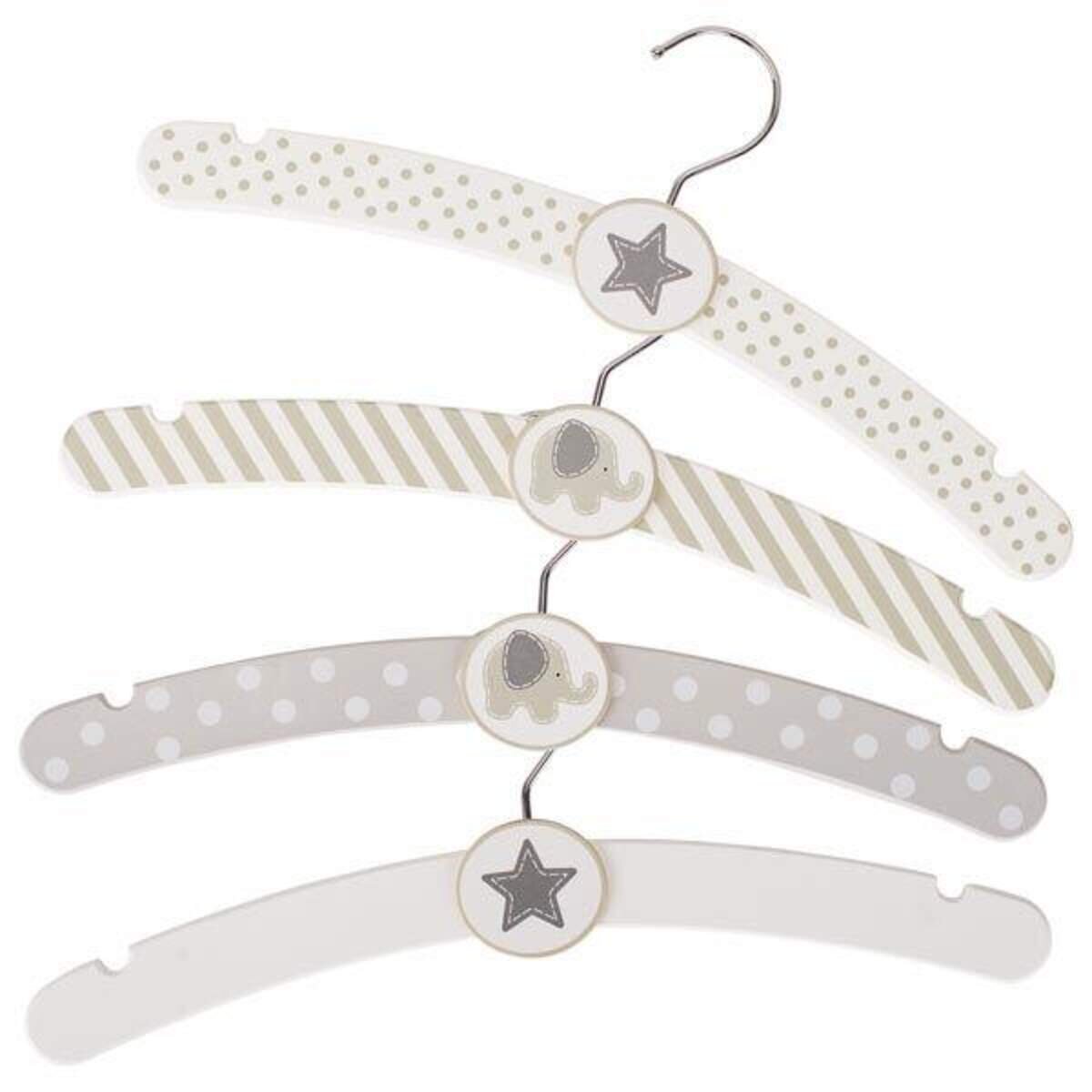 goki Kleiderbügel Elefanten und Sterne, 4 Stück