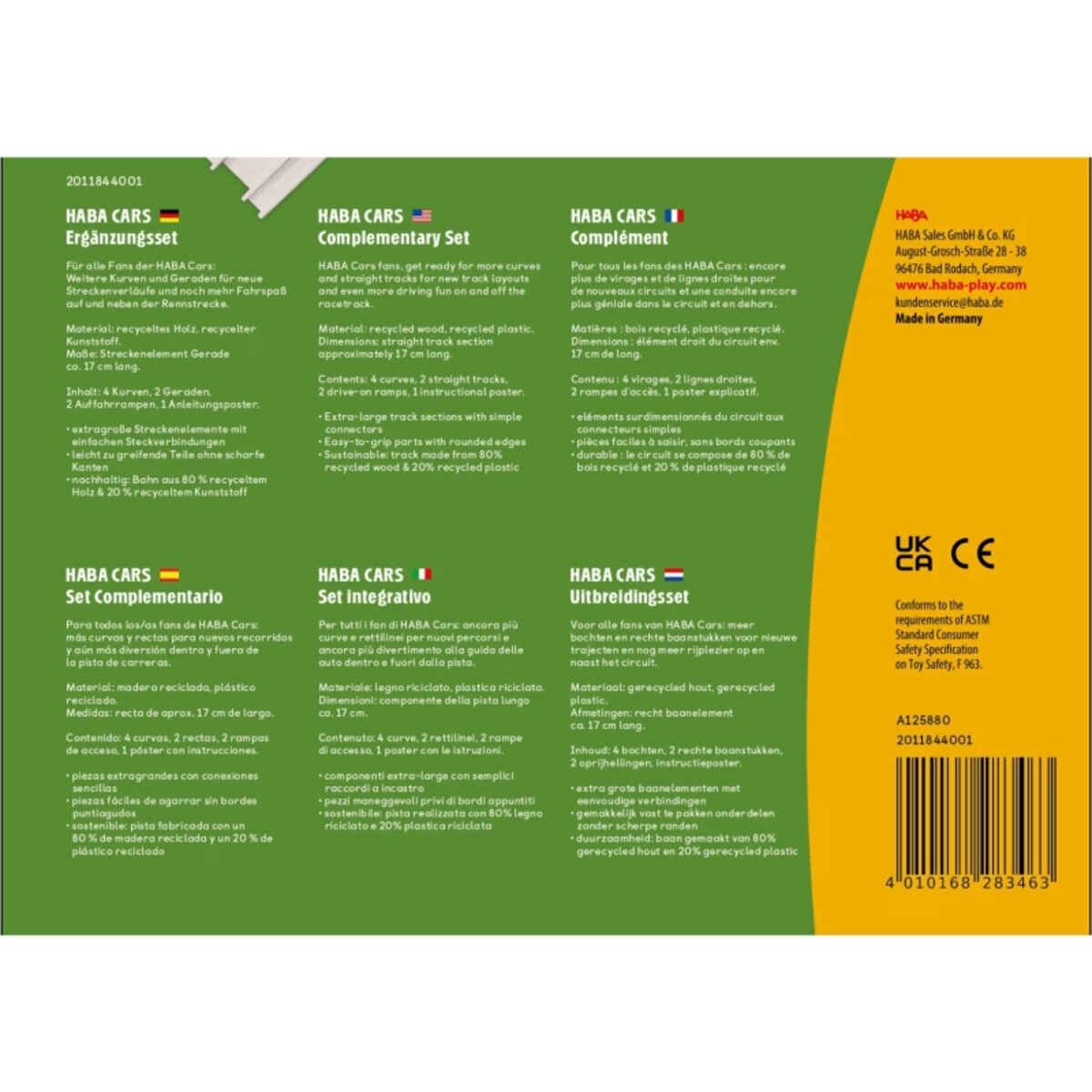 HABA Cars Ergänzungsset, 8-teilig