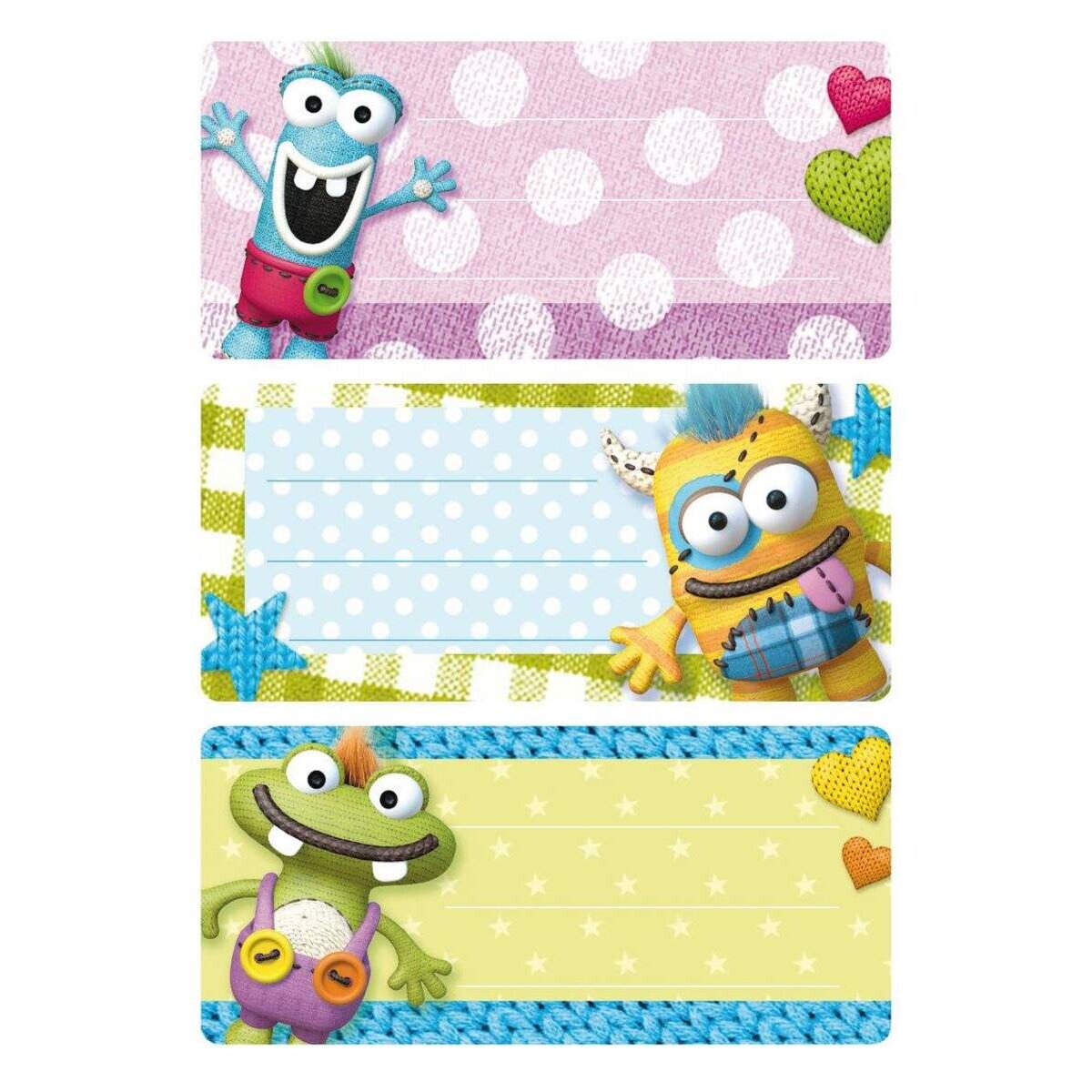 HERMA Schuletiketten, Motiv Kleine Monster, Inhalt: 9