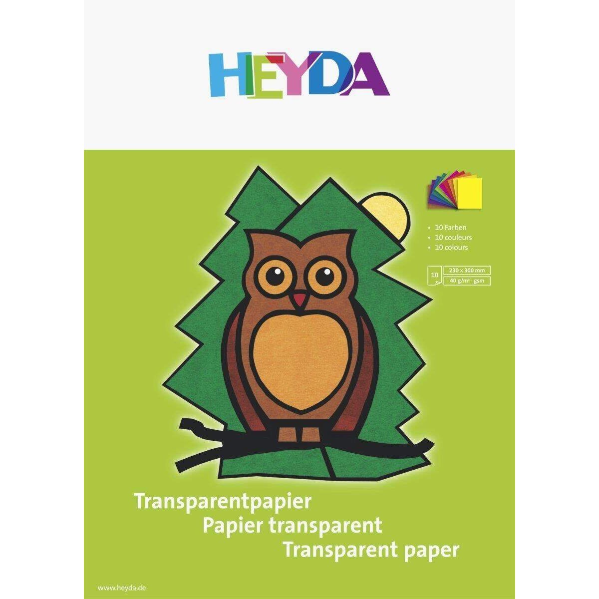 Heyda Transparentpapier Drachenpapier, 10 Blatt