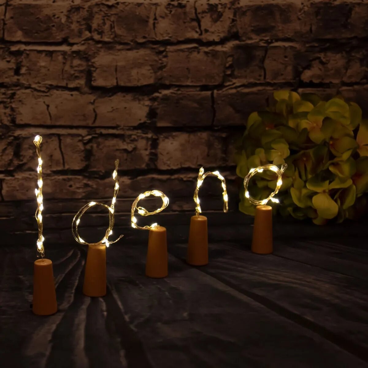 Idena LED Micro Lichterkette mit Korken, 2er