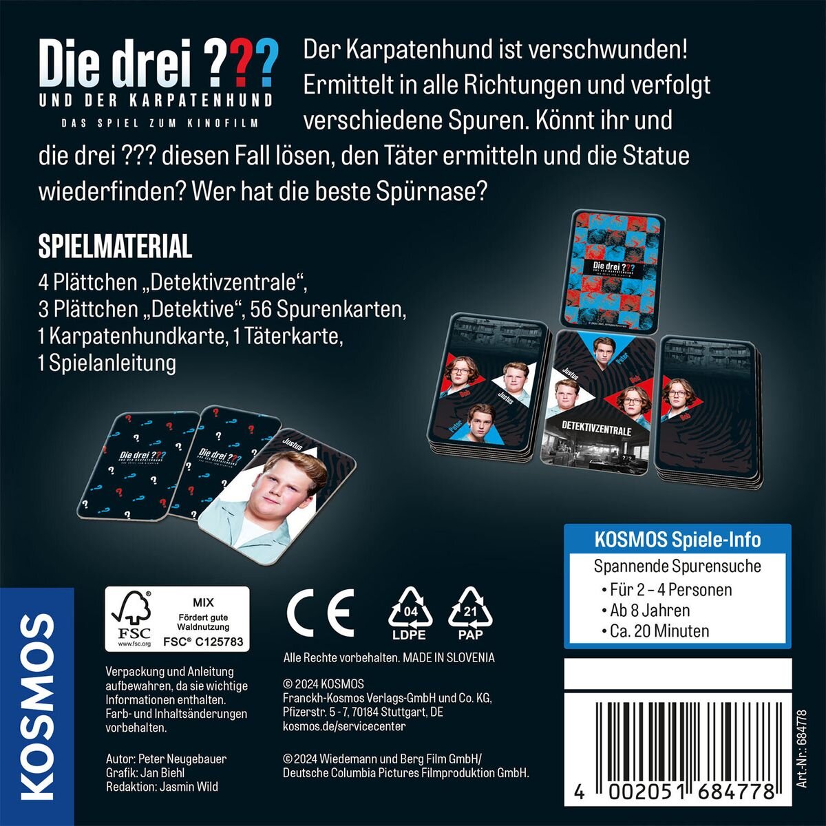 KOSMOS Die drei ??? und der Karpatenhund/Spiel zum Film