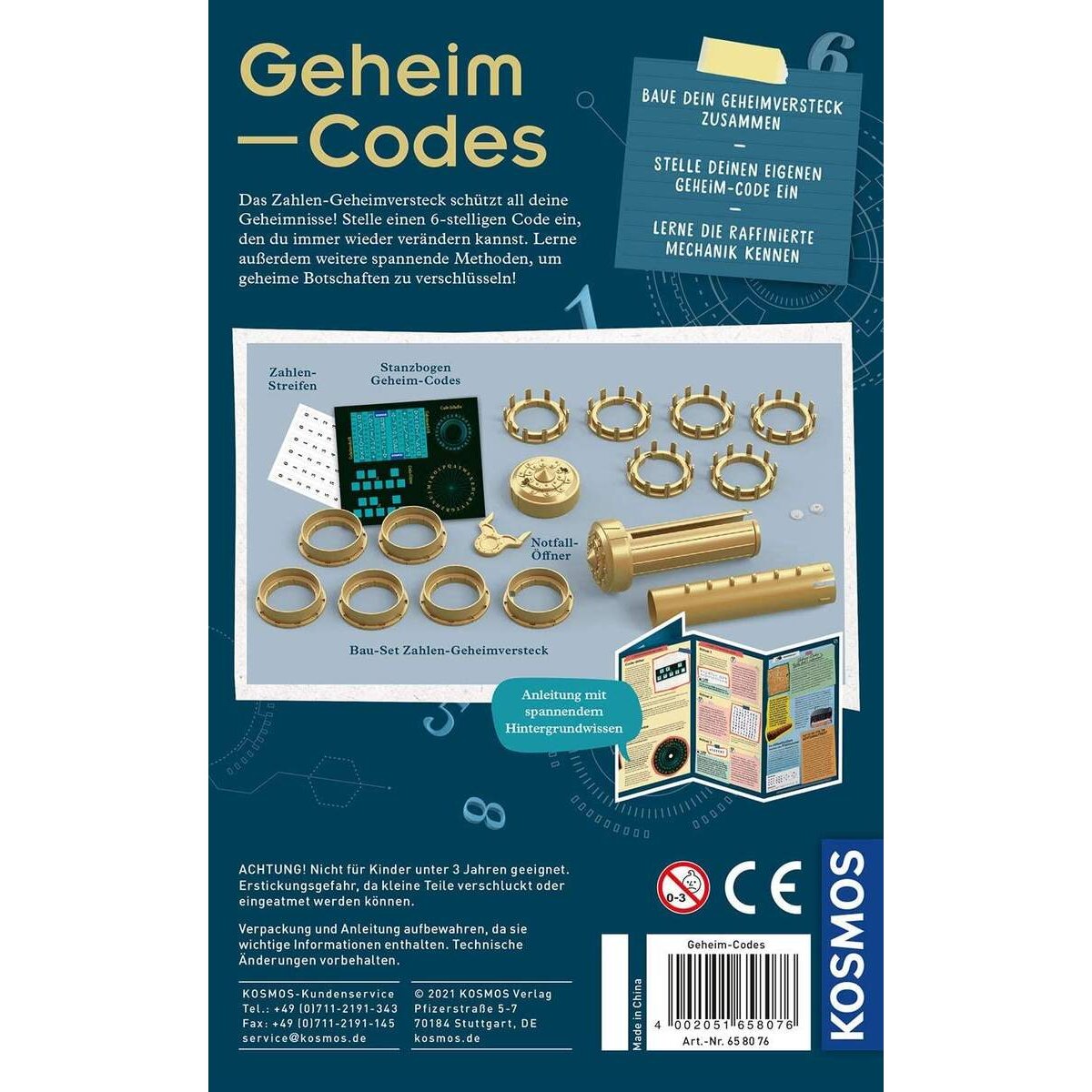 KOSMOS Geheim-Codes, Baue ein eigenes Zahlen-Geheimversteck