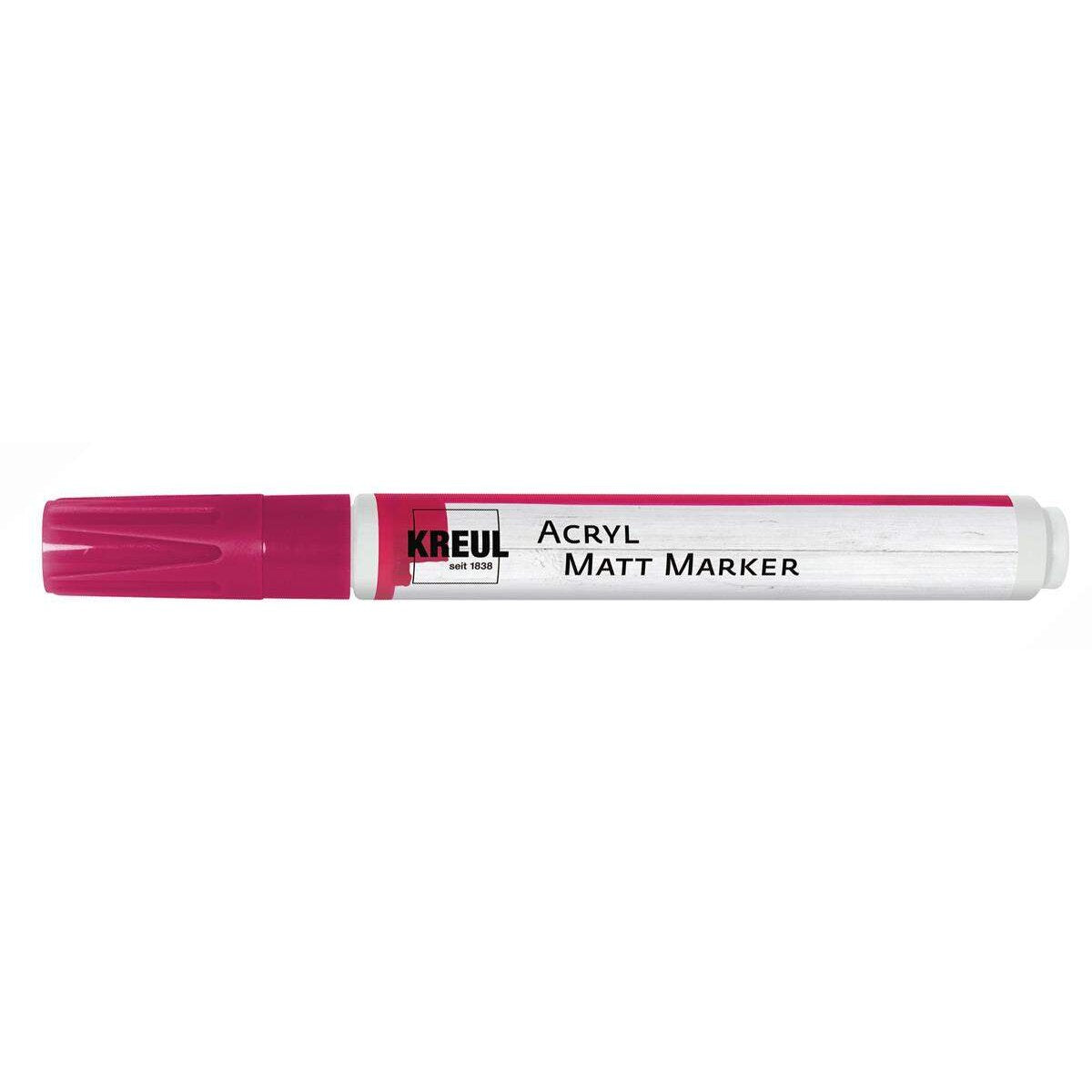 KREUL Acryl Matt Marker, medium, Rundspitze ca. 2 - 4 mm, magenta