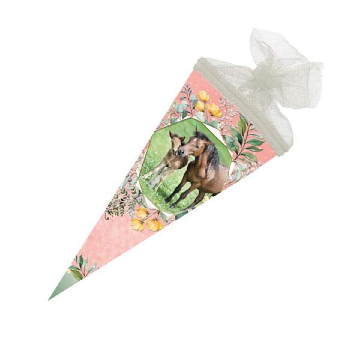 Nestler Schultüte Pferdeliebe 22 cm, rund