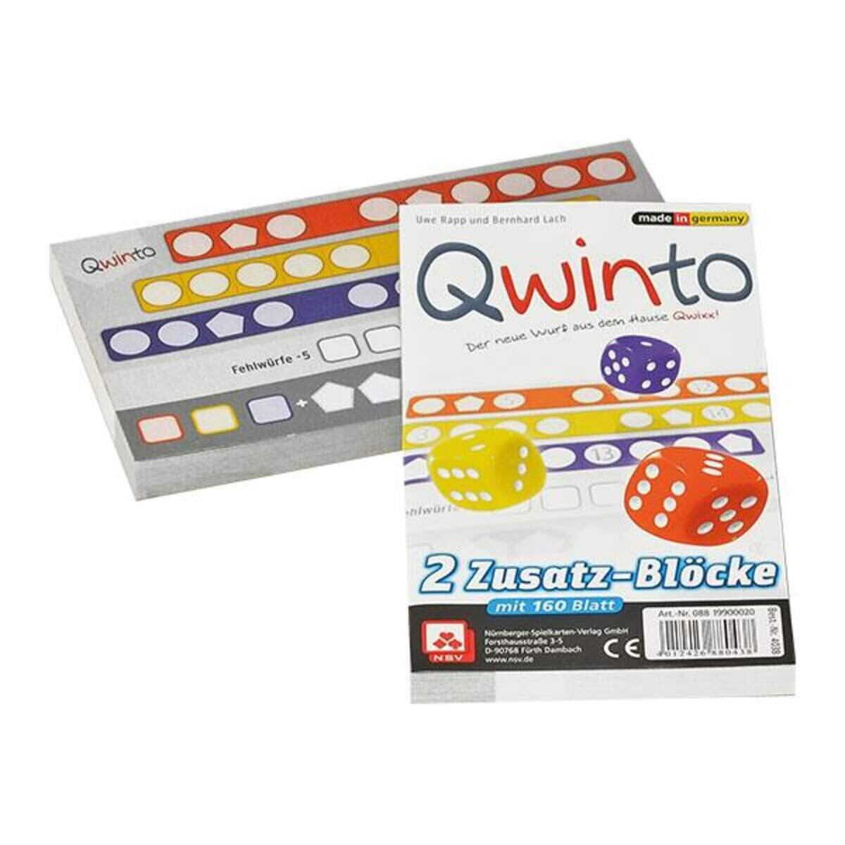 Nürnberger Spielkarten Qwinto Ersatzblöcke (2er)