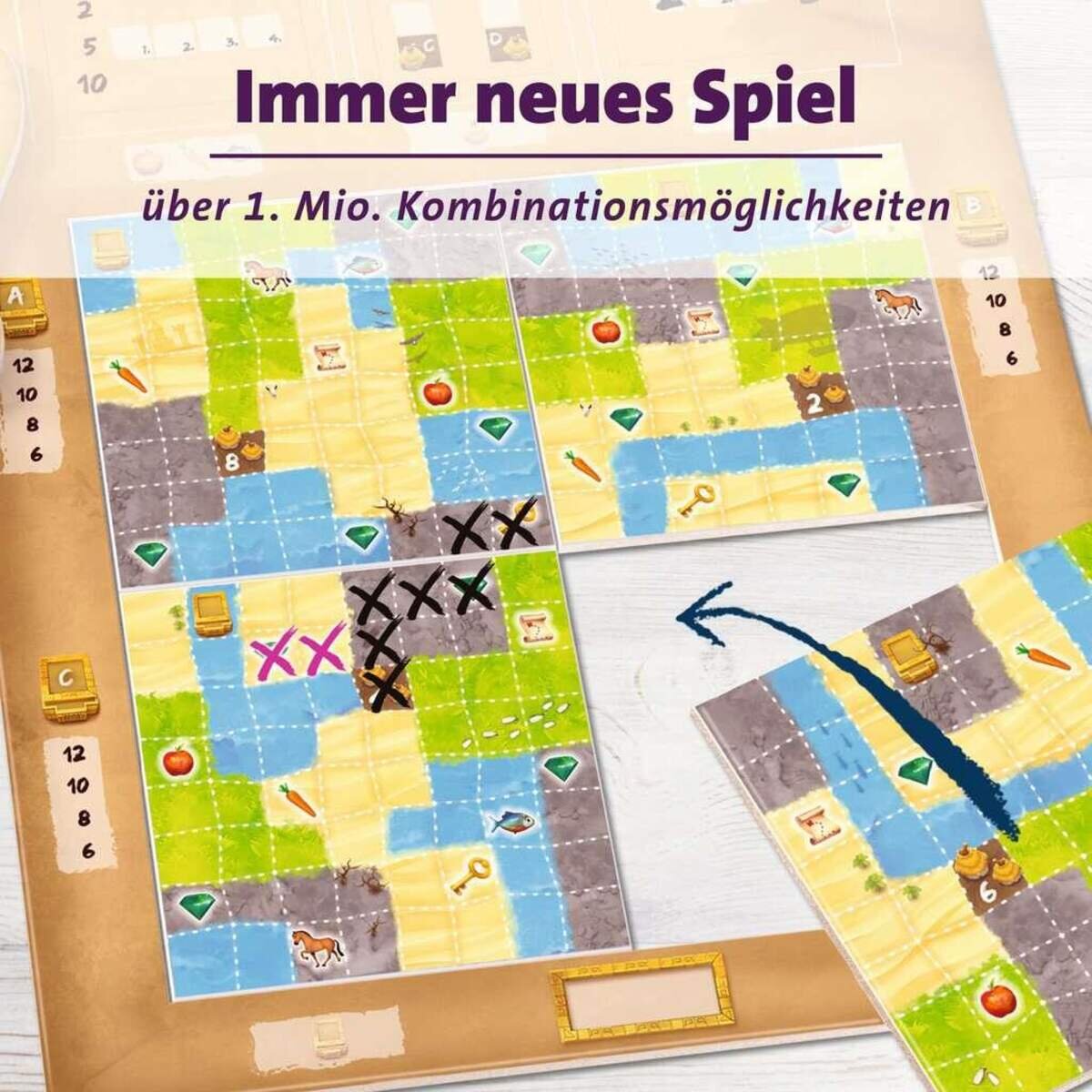 Ravensburger Explorers - Abwechslungsreiches Flip & Write Spiel