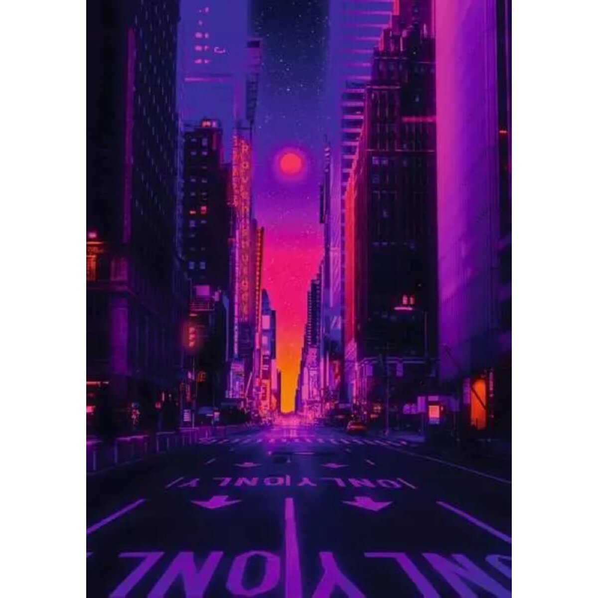 Ravensburger Puzzle 1000 Teile New York in Neon 70 x 50 cm