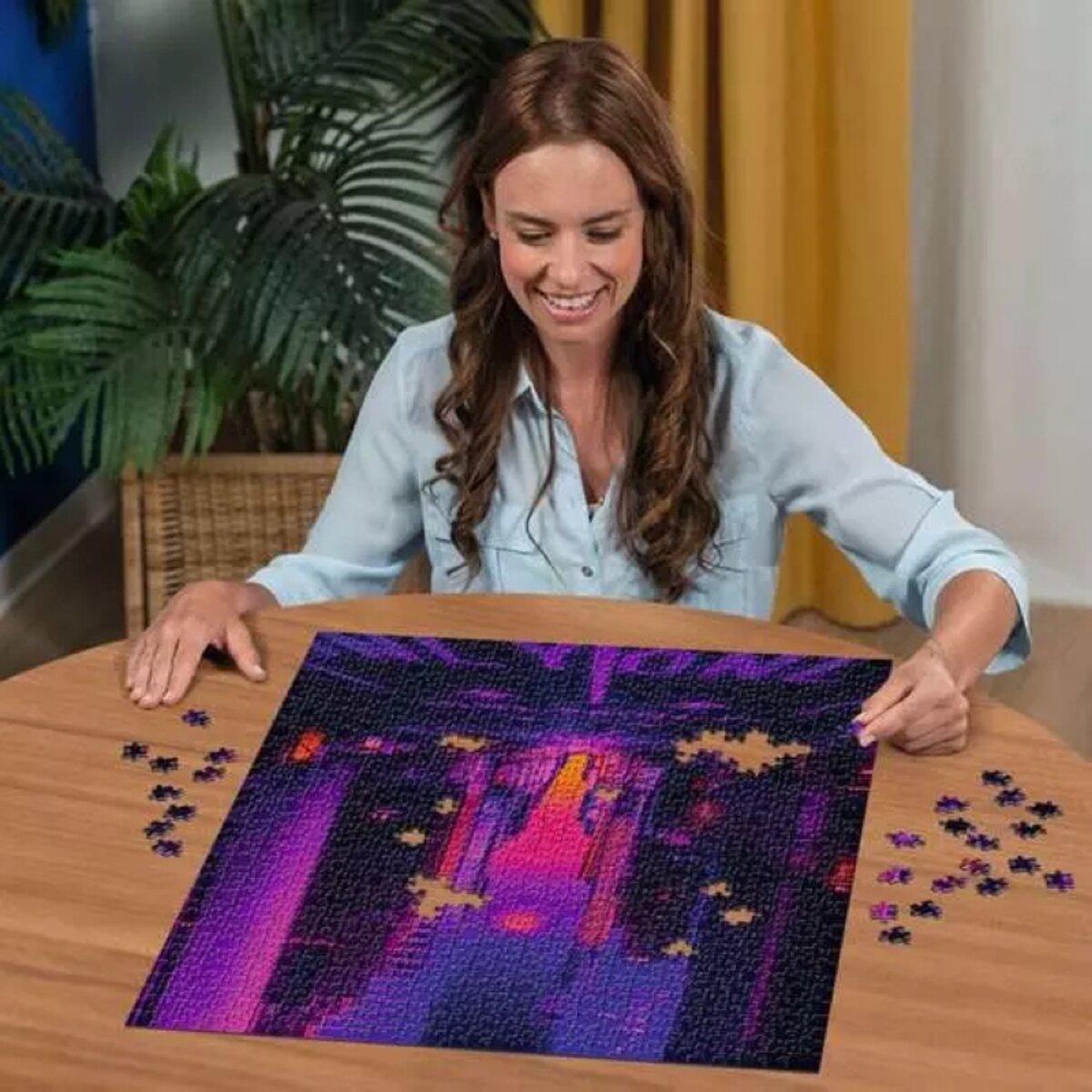 Ravensburger Puzzle 1000 Teile New York in Neon 70 x 50 cm