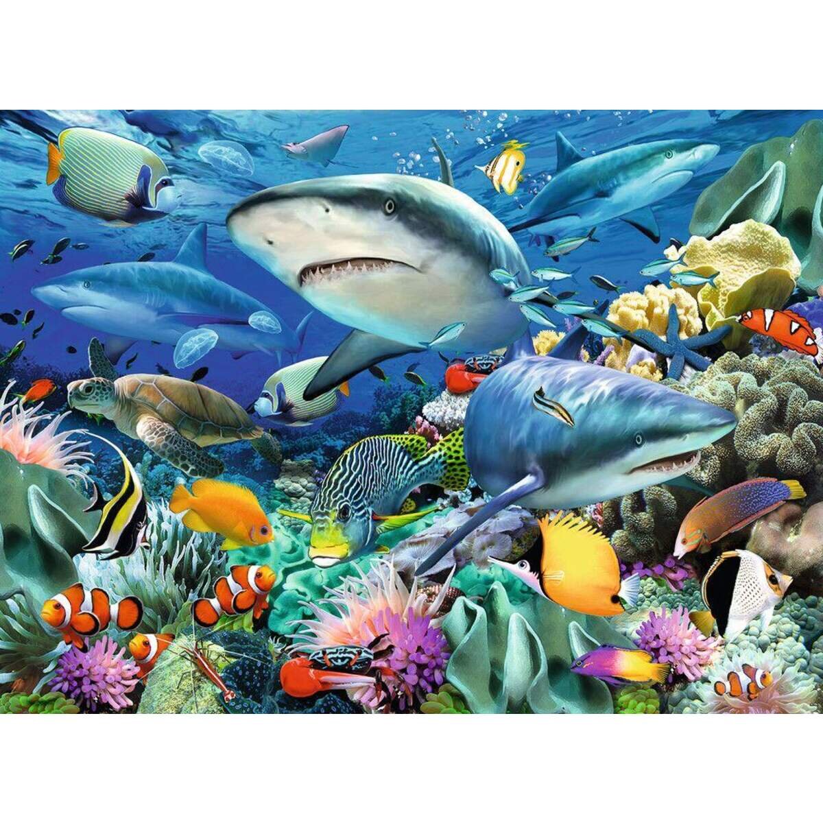 Ravensburger Puzzle XXl Riff der Haie, 150 Teile