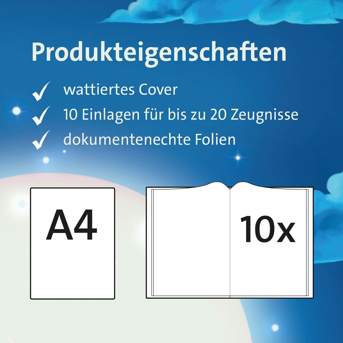 Roth Zeugnismappe magische Meerjungfrau, A4