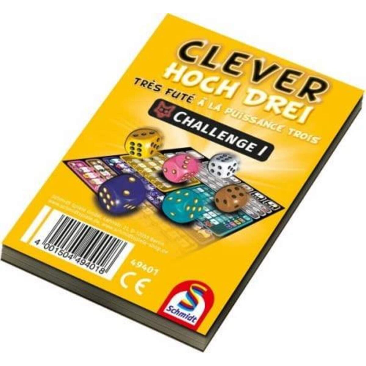 Schmidt Spiele Clever hoch Drei, Challenge Block, 12 Stück