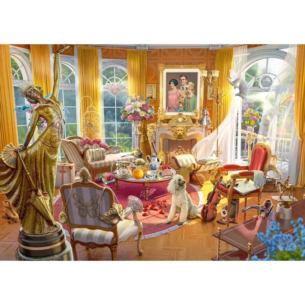 Schmidt Spiele Puzzle - Salon des Orchideenanwesens, 1000 Teile