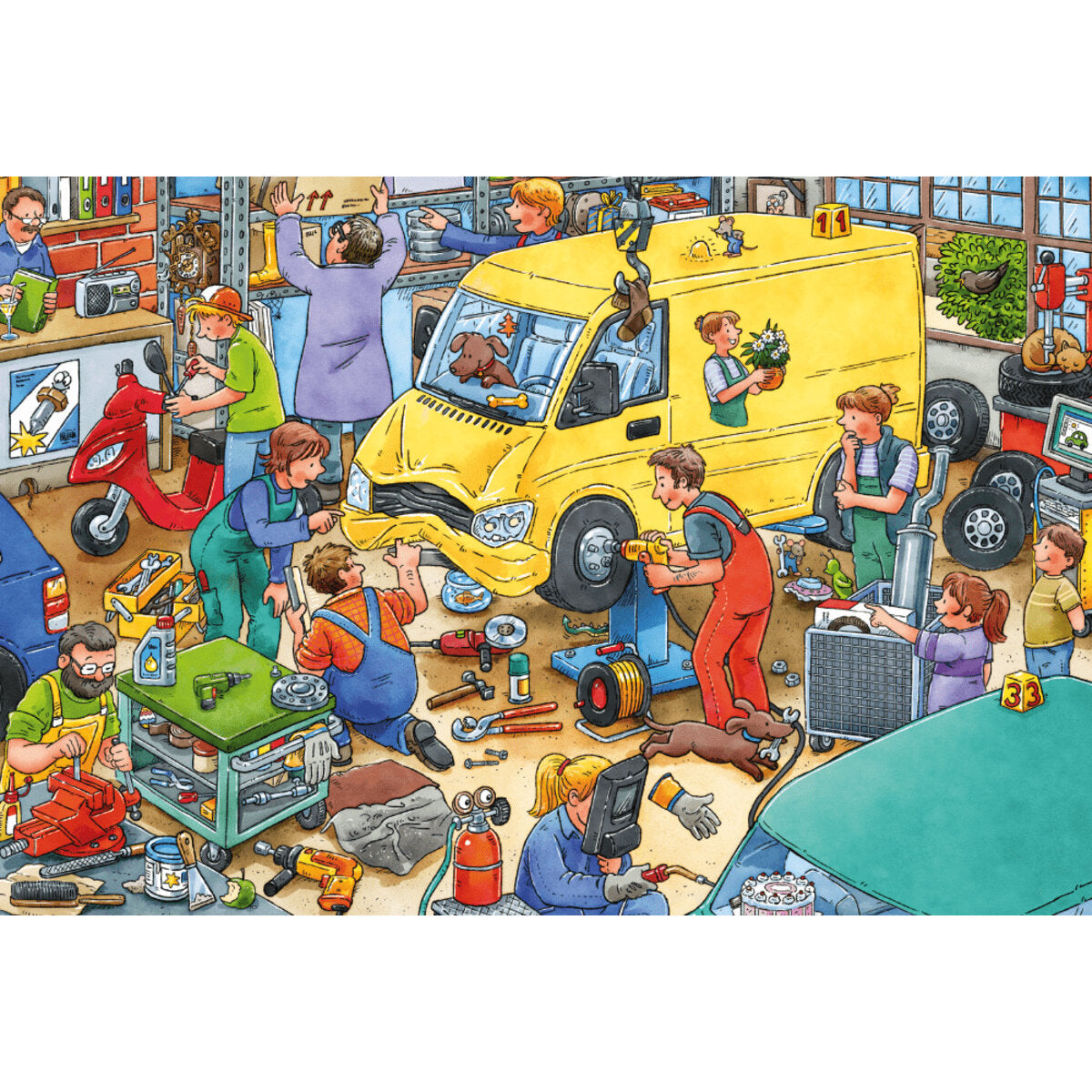 Schmidt Spiele KinderPuzzle - Wo ist die kleine Bohrmaschine? 3x24 Teile KinderPuzzle -