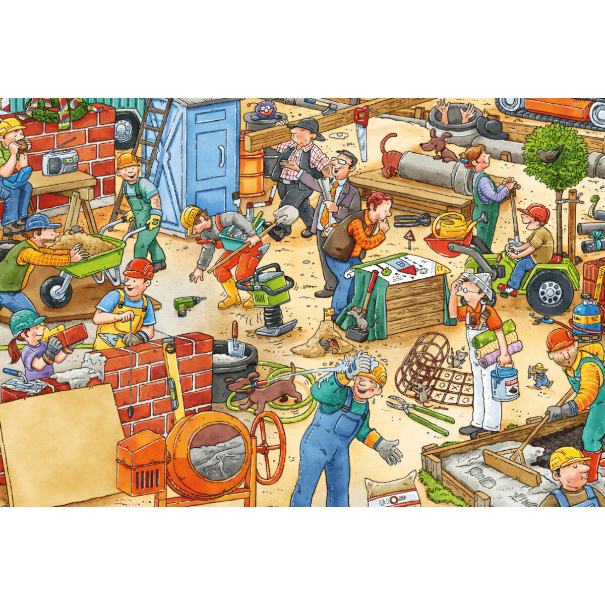 Schmidt Spiele KinderPuzzle - Wo ist die kleine Bohrmaschine? 3x24 Teile KinderPuzzle -