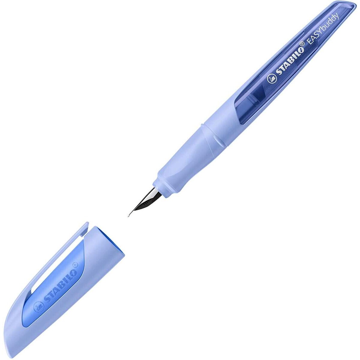 Schulfüller mit Medium-Feder M - STABILO EASYbuddy Pastel in Wolkenblau