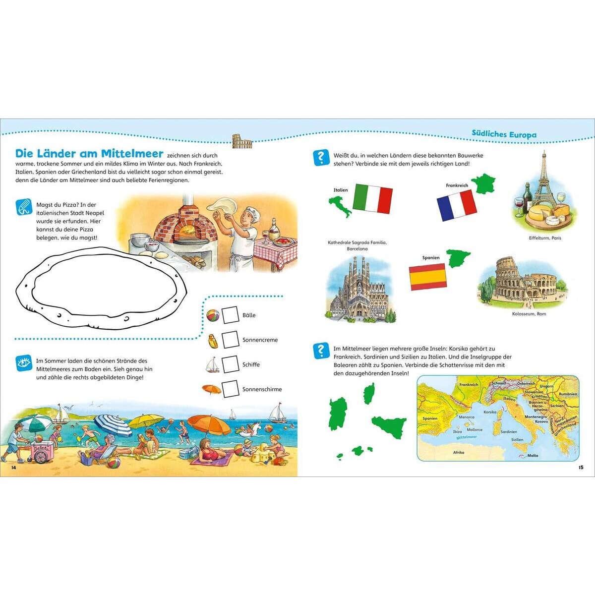 Tessloff WAS IST WAS Junior Mitmach-Heft. Europa. Spiele, Rätsel, Sticker