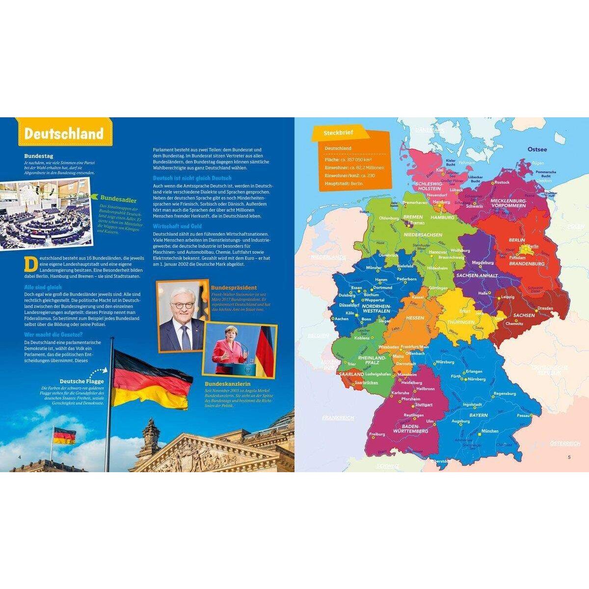 Tessloff WAS IST WAS Stickeratlas Bundesländer Deutschland, über 100 Sticker