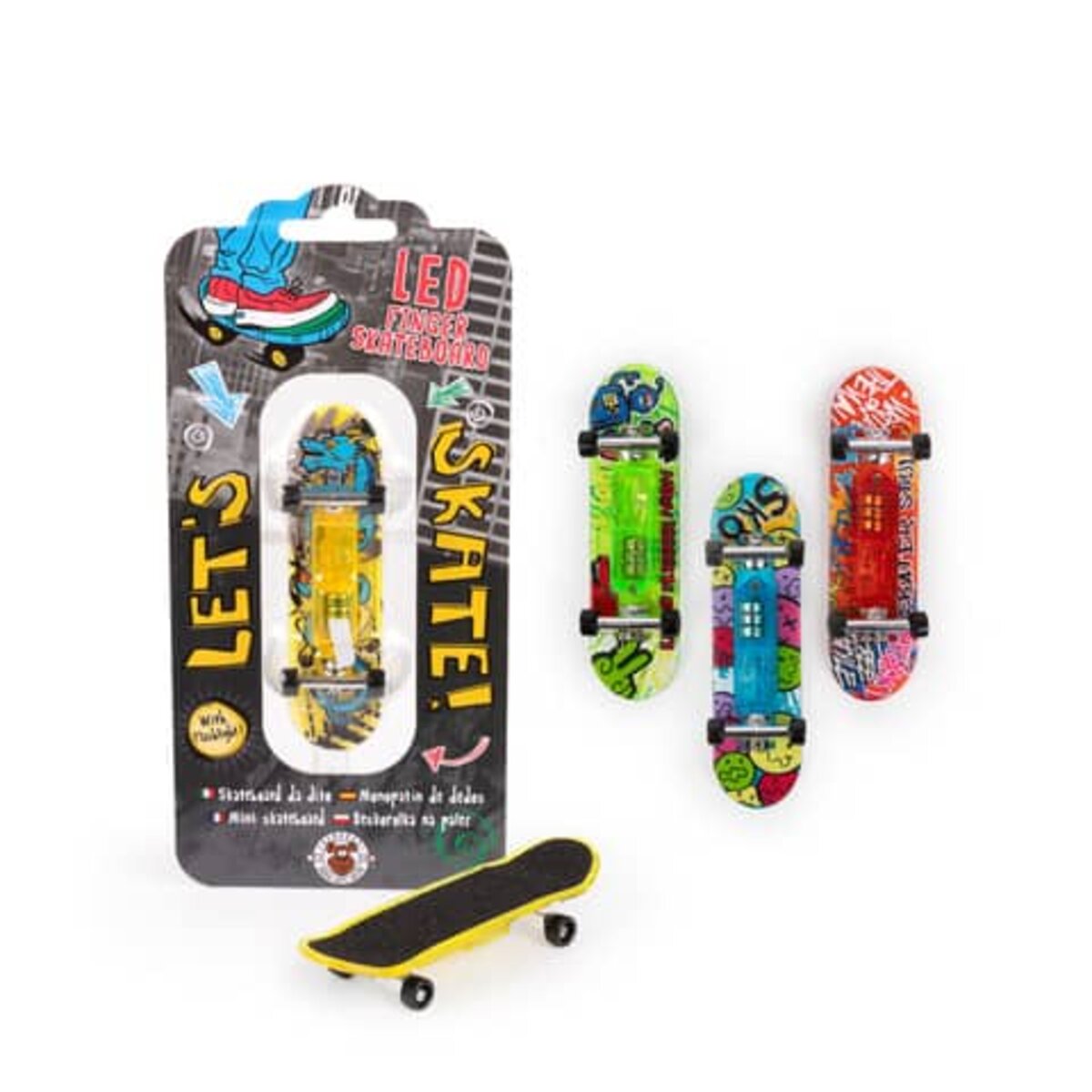 Trendhaus LED Finger Skateboard, 1 Stück, 4-fach sortiert