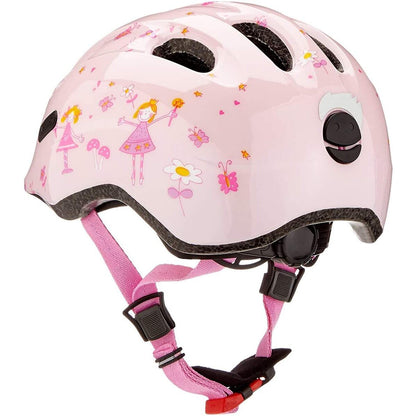 ABUS Smiley 2.0 Kinderhelm Rosa Prinzess, Robuster Fahrradhelm, Größe S