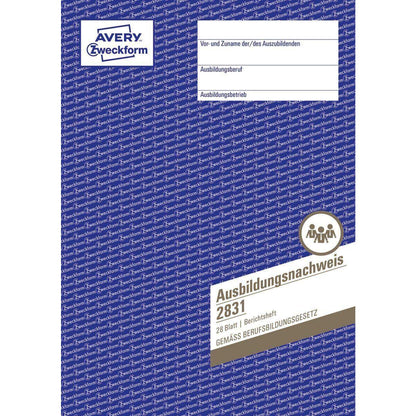 Avery Zweckform 2831 Ausbildungsnachweis, in Heftform, A4, 28 Blatt
