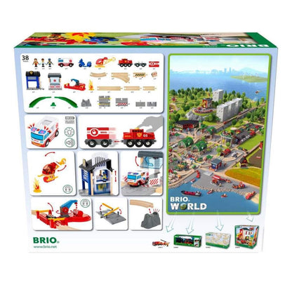 BRIO Polizei und Feuerwehr Set Deluxe