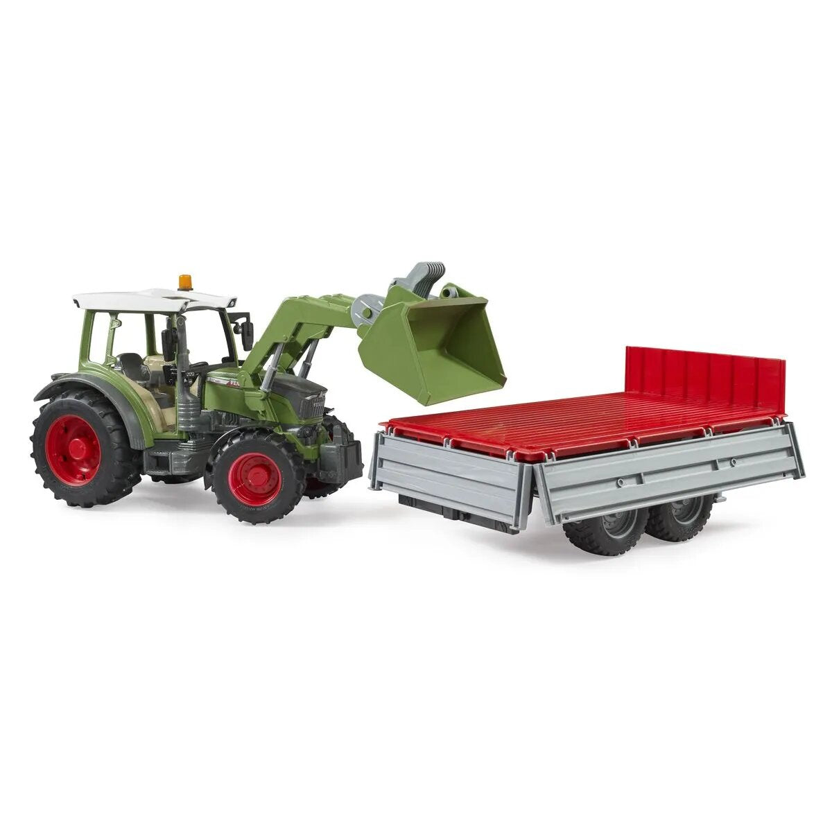BRUDER® 02182 Fendt Vario 211 mit Frontlader und Bordwandanhänger