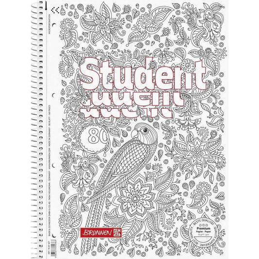 BRUNNEN Collegeblock Premium ZENart A4, 80 Blatt, Lineatur 27