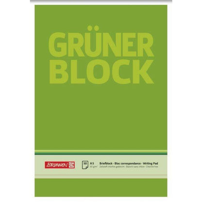 BRUNNEN Der grüne Block A5, blanko, 50 Blatt